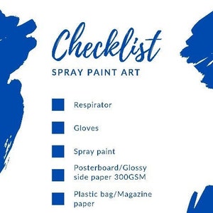 Digital Download Spray Paint Art Checklist