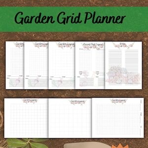 Printable Garden Grid Planner| Raised Bed & Vegetable Garden Layout Templates| Instant Download PDF