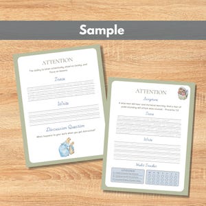 Charlotte Mason Attention Habit Training Copywork & Bible Recitation Companion, Elementary Homeschool, Morning Menu first grade second grade