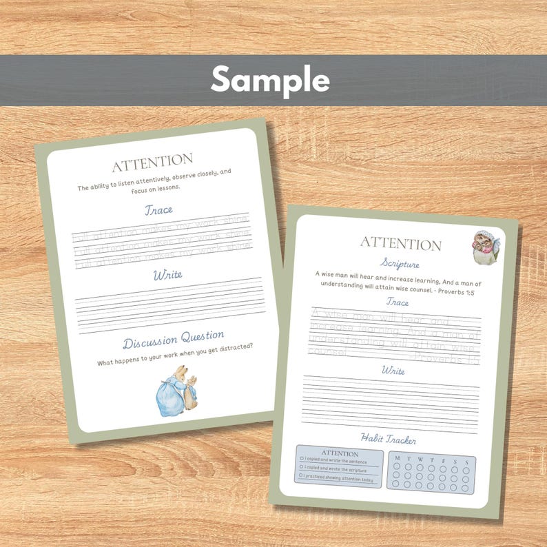 Charlotte Mason Attention Habit Training Copywork & Bible Recitation Companion, Elementary Homeschool, Morning Menu first grade second grade
