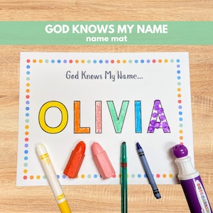 God Knows My Name Activity, Editable Name Mat (Digital Download)