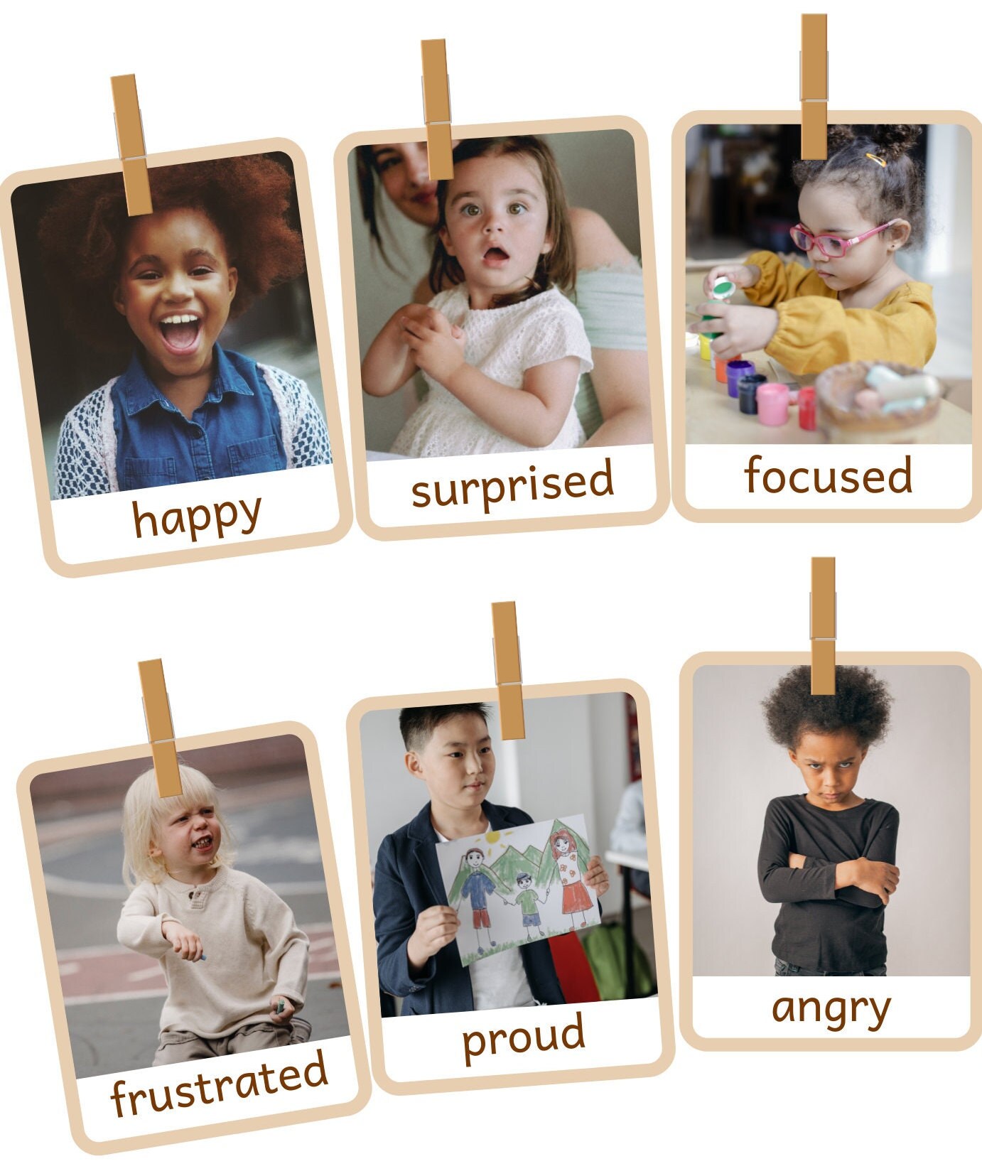 Montessori Emotions Flashcards Feelings Flash Cards Etsy