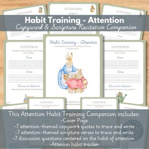 Charlotte Mason Attention Habit Training Companion: Homeschool Printable