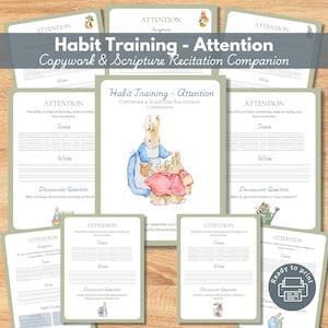 Charlotte Mason Attention Habit Training Companion: Homeschool Printable