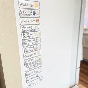 Charlotte Mason Homeschool Schedules Daily Routine Cards, Homeschool Daily Rhythm Cards, Education, Elementary, Preschool, Kindergarten