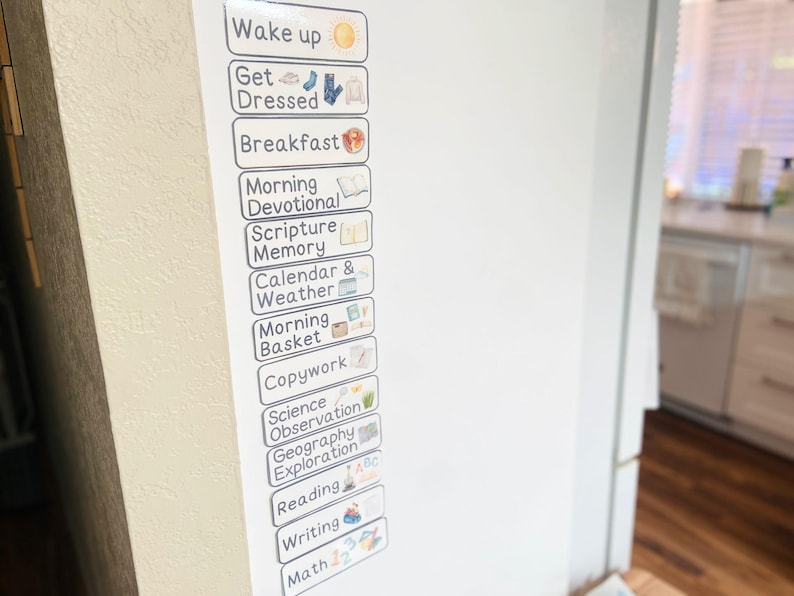 Charlotte Mason Homeschool Schedules Daily Routine Cards, Homeschool Daily Rhythm Cards, Education, Elementary, Preschool, Kindergarten