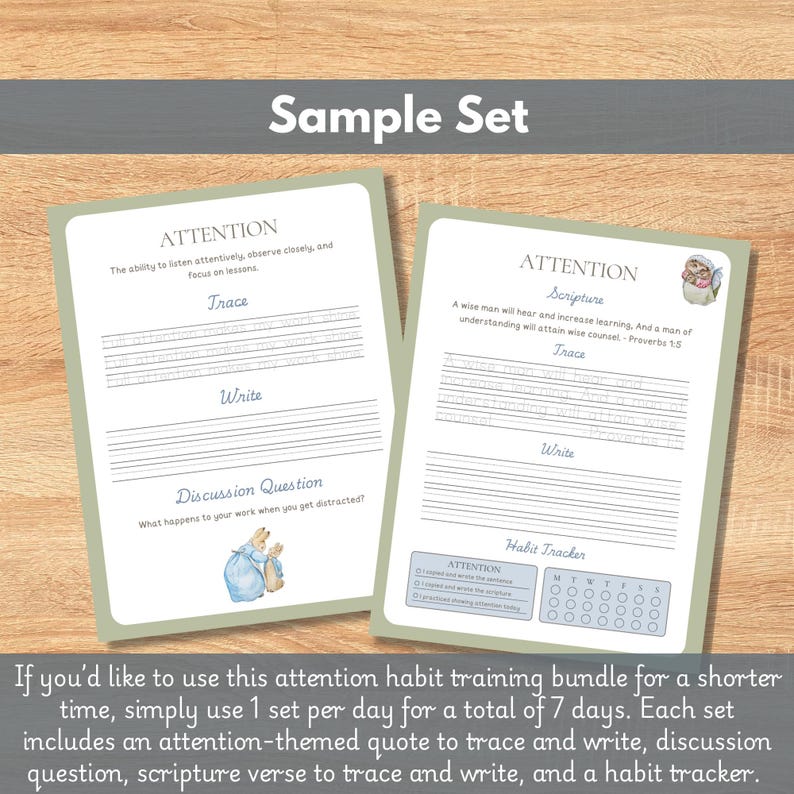 Charlotte Mason Attention Habit Training Copywork & Bible Recitation Companion, Elementary Homeschool, Morning Menu first grade second grade