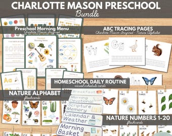 Charlotte Mason Preschool Curriculum: natuur-abc, cijfers, ochtendmenu (afdrukbaar)
