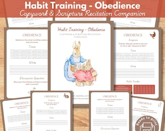 Charlotte Mason Obedience Habit Training Companion: Homeschool Printable