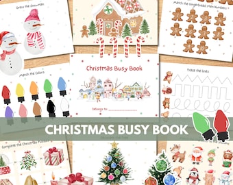 Christmas Toddler Busy Book, Holiday Quiet Book (Digital Download)
