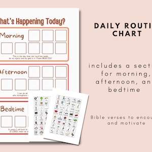 Children's Daily Routine Chart Download, Kid's Visual Daily Routine Chart Checklist *DIGITAL DOWNLOAD*
