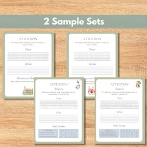 Charlotte Mason Attention Habit Training Copywork & Bible Recitation Companion, Elementary Homeschool, Morning Menu first grade second grade