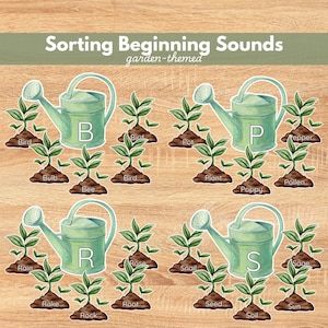 Beginning Sounds Sorting Activity | Garden-Themed Literacy Preschool, Kindergarten Activity