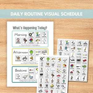 Morgen Nachmittag Abend Routine Diagramm, Tagesrhythmus Plan, Visuelle Routine Diagramm für Kleinkinder, Vorschule, Kinder, Checkliste Montessori