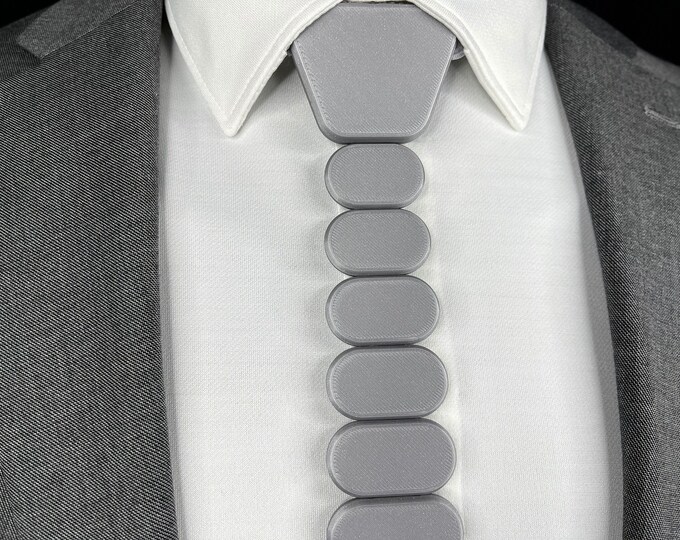3D Printed Tie | SILVER - Modern Series | Unique Neckties
