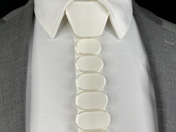 3D Printed Tie | PORCELAIN WHITE - Classic Series | Unique Neckties