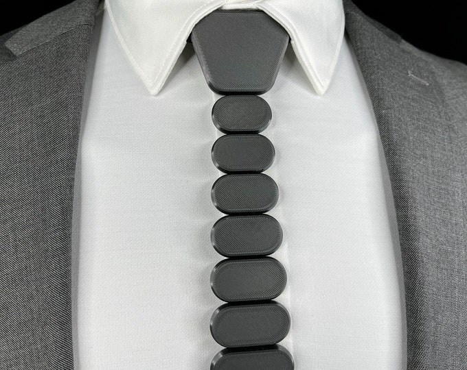 3D Printed Tie | CHARCOAL BLACK - Modern Series | Unique Neckties