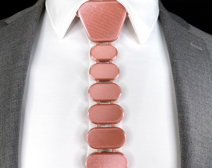 3D Printed Tie | ROSE GOLD - Fresno Series | Unique Neckties