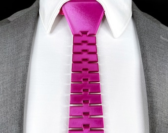 3D Printed Tie | ROSE RED - Articulating Series | Unique Neckties