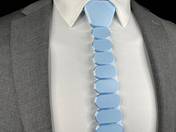 3D Printed Tie | BABY BLUE - Classic Series | Unique Neckties