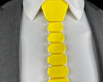 3D Printed Tie | YELLOW - Modern Series | Unique Neckties