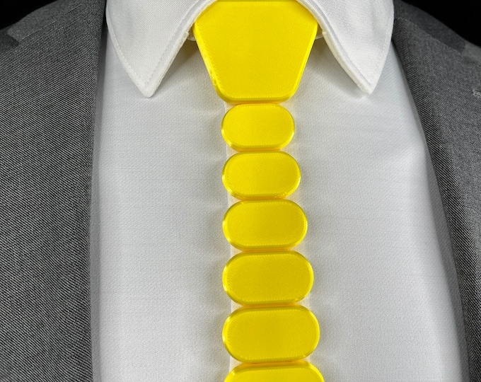 3D Printed Tie | YELLOW - Modern Series | Unique Neckties