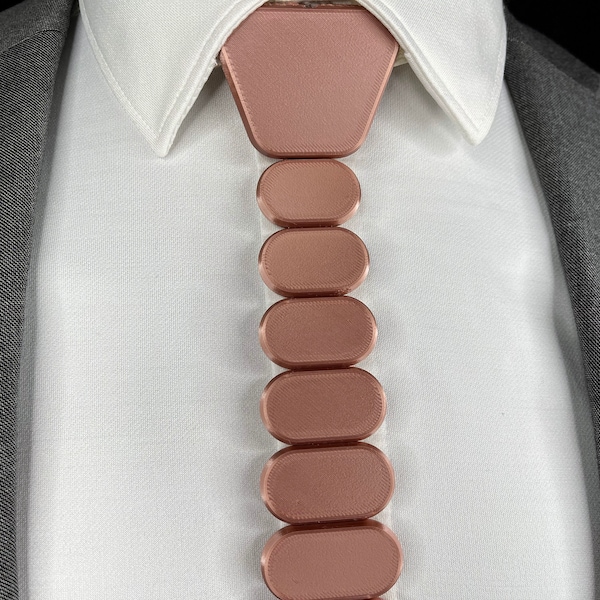 mens rose gold necktie