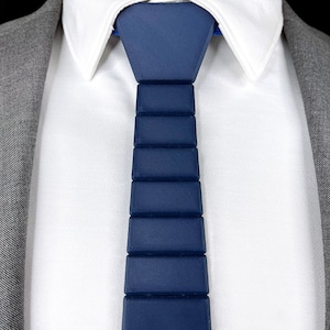 3D Printed Tie | NAVY BLUE MATTE - Classic Series | Unique Neckties