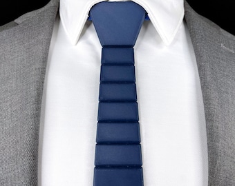 3D Printed Tie | NAVY BLUE MATTE - Classic Series | Unique Neckties