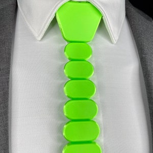 3D Printed Tie | NEON GREEN - Modern Series | Unique Neckties