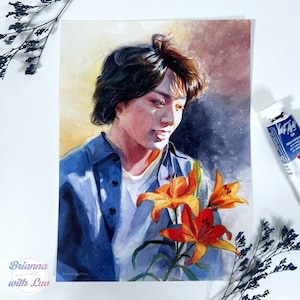 Jungkook Watercolor Art Print | Seven