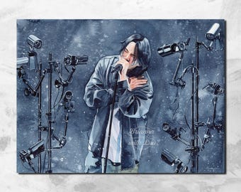 Yoongi Watercolor Art Print | The Last