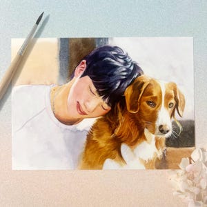Jin Watercolor Art Print | Running Wild
