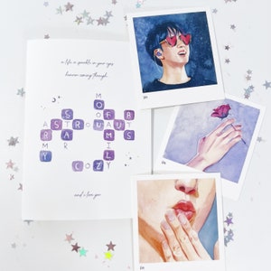 Jin Watercolor Mini Art Print Set