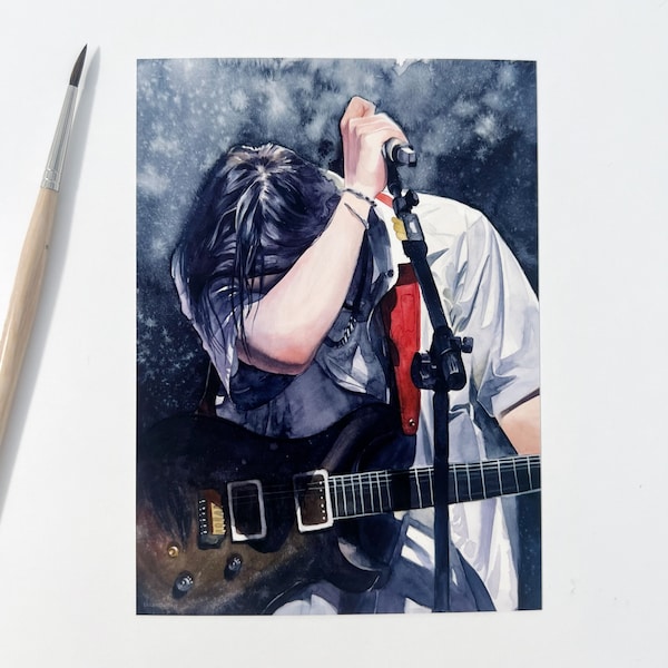 Yoongi Watercolor Art Print | Dear My Friend