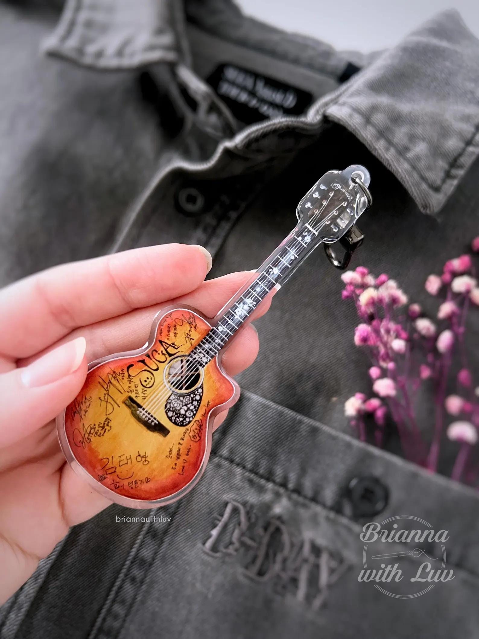 D-DAY Tour Guitar Acrylic Keychain | Watercolor - Etsy