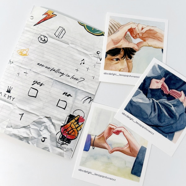 Jungkook Watercolor Mini Art Print Set