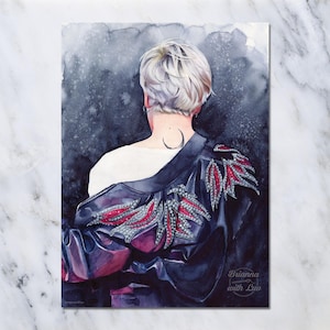 Jimin Watercolor Art Print