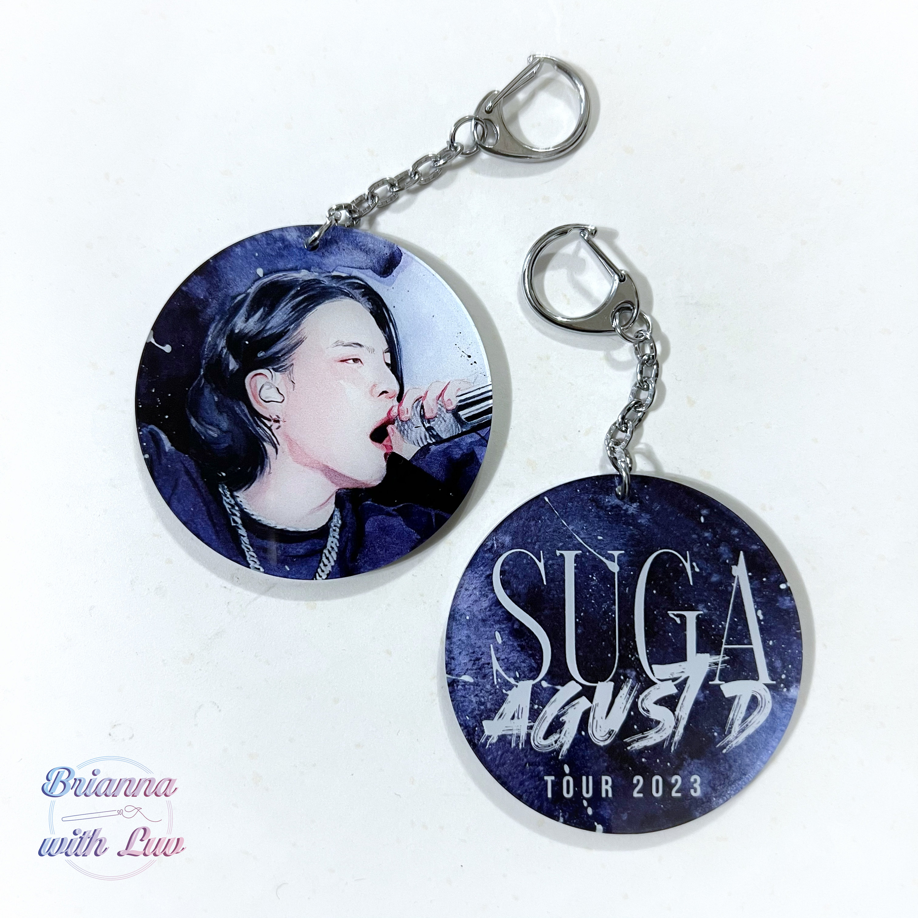 BTS SUGA Agust D Tour Keychain | Watercolor | Min Yoongi - Etsy