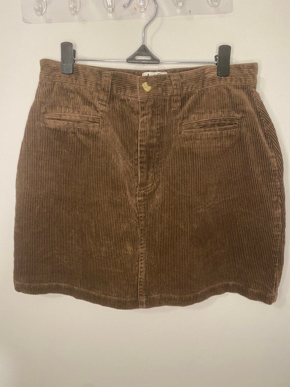 Vintage Corduroy Brown Skirt “American Outpost” Si