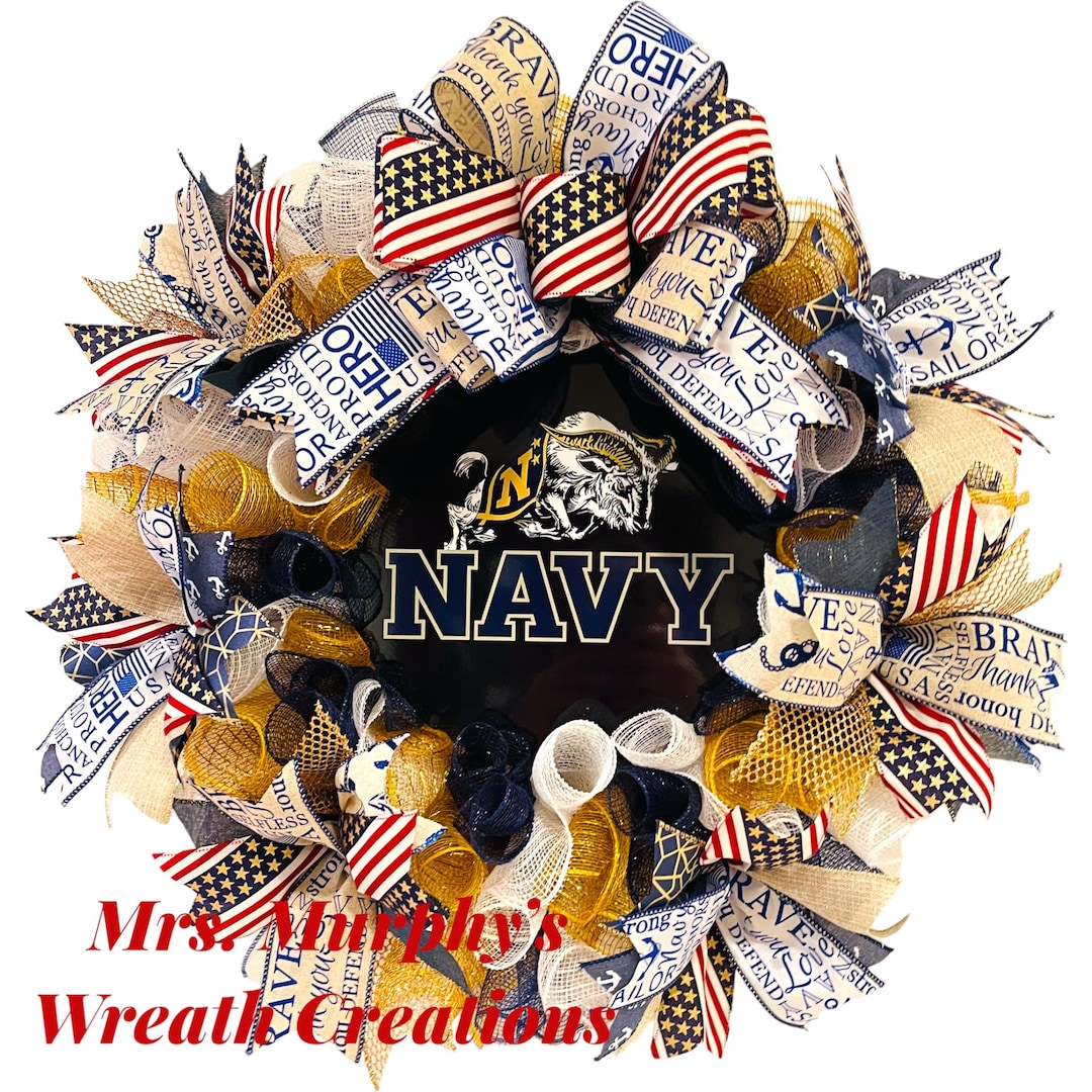 US Naval Academy Wreath Etsy