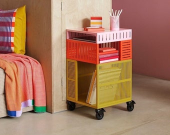 Ikea TESAMMANS Unidad de almacenamiento con ruedas de acero, multicolor, 16 1/2x28 3/8" - NUEVO
