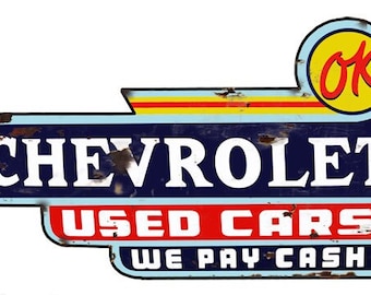 Chevrolet USED CARS アクリル 特大 看板 【公式通販】