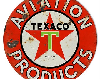 Texaco Aviation Sign - Etsy