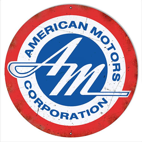 Vintage Style Nostalgic " American Motors Corporation - AMC "  Automobile Advertising Metal Sign