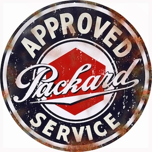 Vintage Style Nostalgic &quot; Approved Packard Service &quot; Classic Car Advertising Metal Sign