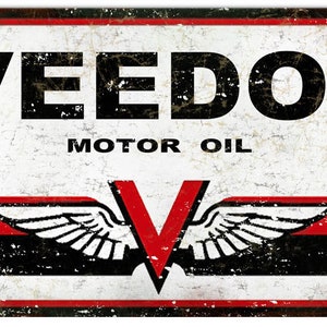 Vintage Style Nostalgic &quot; Veedol Motor Oil &quot; Garage Advertising Metal Sign