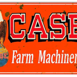 Vintage Style Nostalgic &quot; Case - Farm Machinery &quot; Farming Metal Sign for your Garage or Man Cave