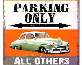 1967 67 IMPALA PARKING ONLY Metal Street Sign 12x18 Garage Man