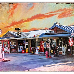 Vintage Style Nostalgic &quot; Texaco Full Service Gas Station &quot; Metal Sign for your Garage or Man Cave